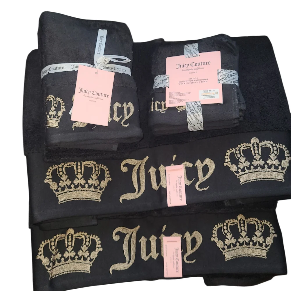 Juicy Couture Black and Gold Towel Set - Picture 5 of 12
